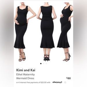 Kimi and Kai Ethel Mermaid Maternity Dress, Size Small
